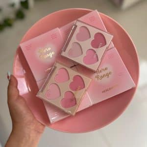 رژگونه قلبی پودری چهاررنگ برند هرورنگ
